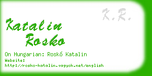 katalin rosko business card